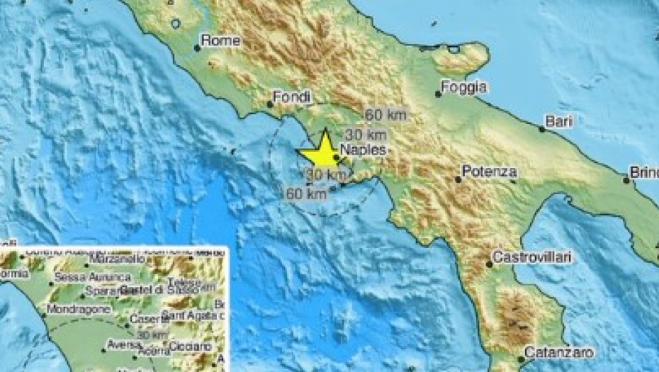 ZEMLJOTRES UPRAVO POTRESAO ITALIJU Treslo se kod Napulja!
