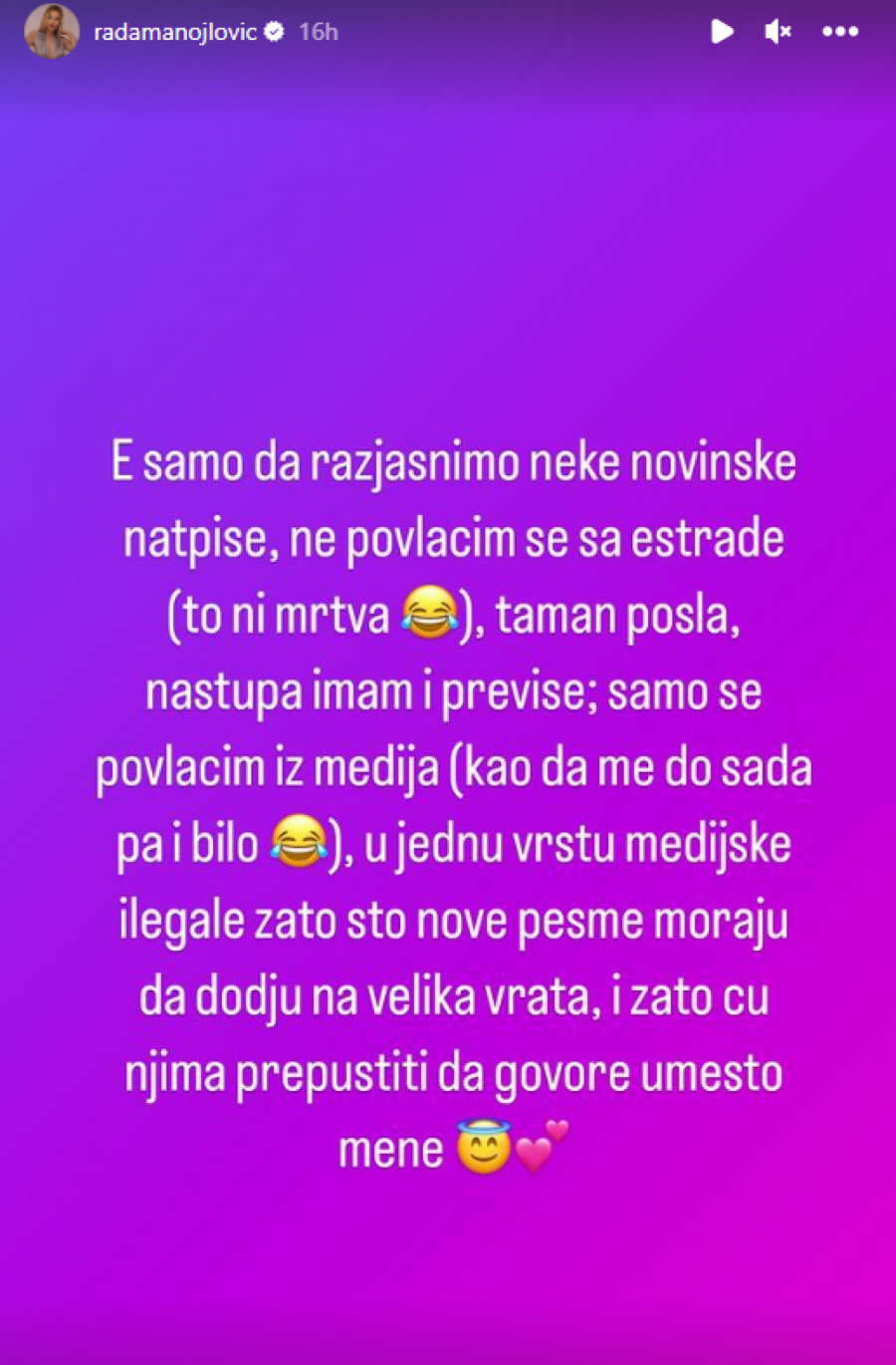 DEMANTOVALA NAVODE DA SE POVLAČI SA ESTRADE Rada Manojlović otkriva pravi razlog bežanja od medija (FOTO)