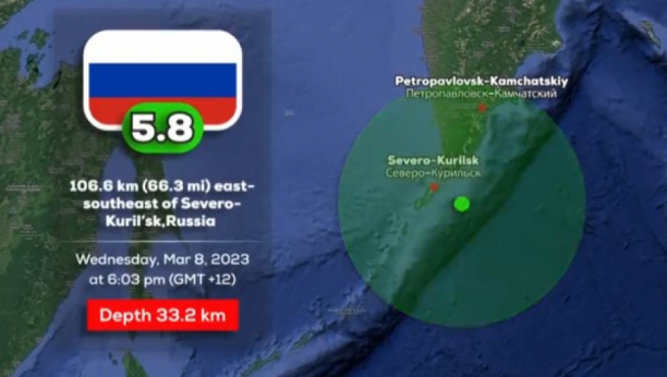 TRESLO SE TLO Još jedan snažan zemljotres pogodio Rusiju