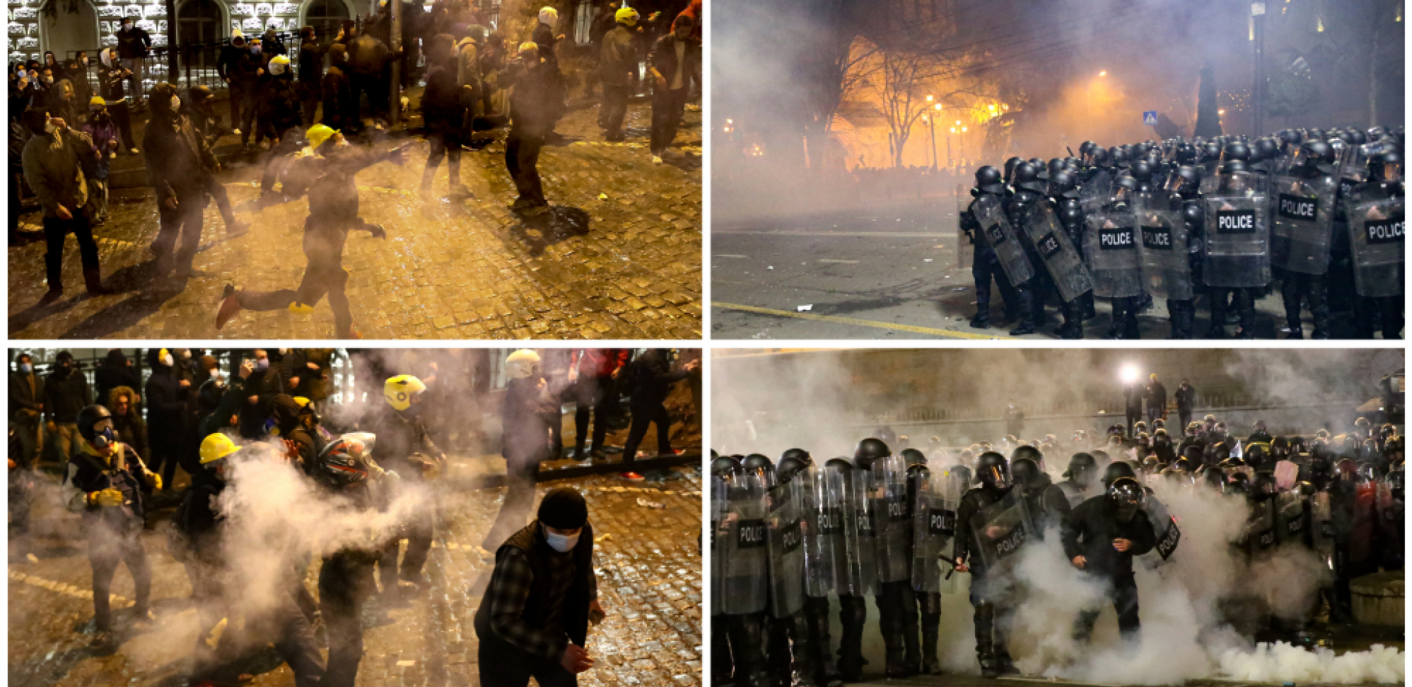 OPŠTI HAOS ISPRED PARLAMENTA U GRUZIJI Policija ispalila vodene topove i suzavac, demonstranti uzvraćaju molotovljevim koktelima (FOTO)