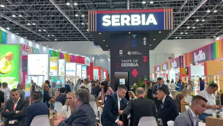 NAŠE BLAGO 2.000 sastanaka i 10 miliona evra novih poslova srpskih kompanija na sajmu Gulfood: Odličan nastup privrede Srbije u Dubaiju