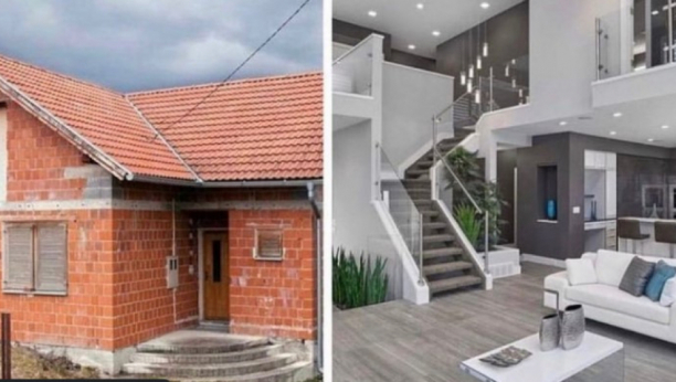 VAŽNO DA NE KISNE Tipična slika kako kuće na Balkanu izgledaju spolja i iznutra, a u dvorištu tona cementa pod najlonom