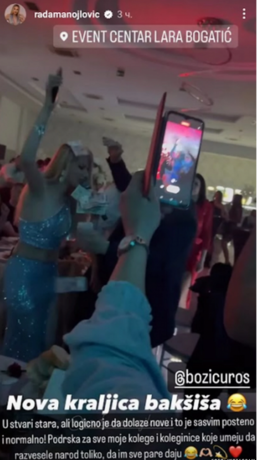 KRALJICA BAKŠIŠA Radi Manojlović na jednoj proslavi padale novčanice sa glave, a ona poručuje 