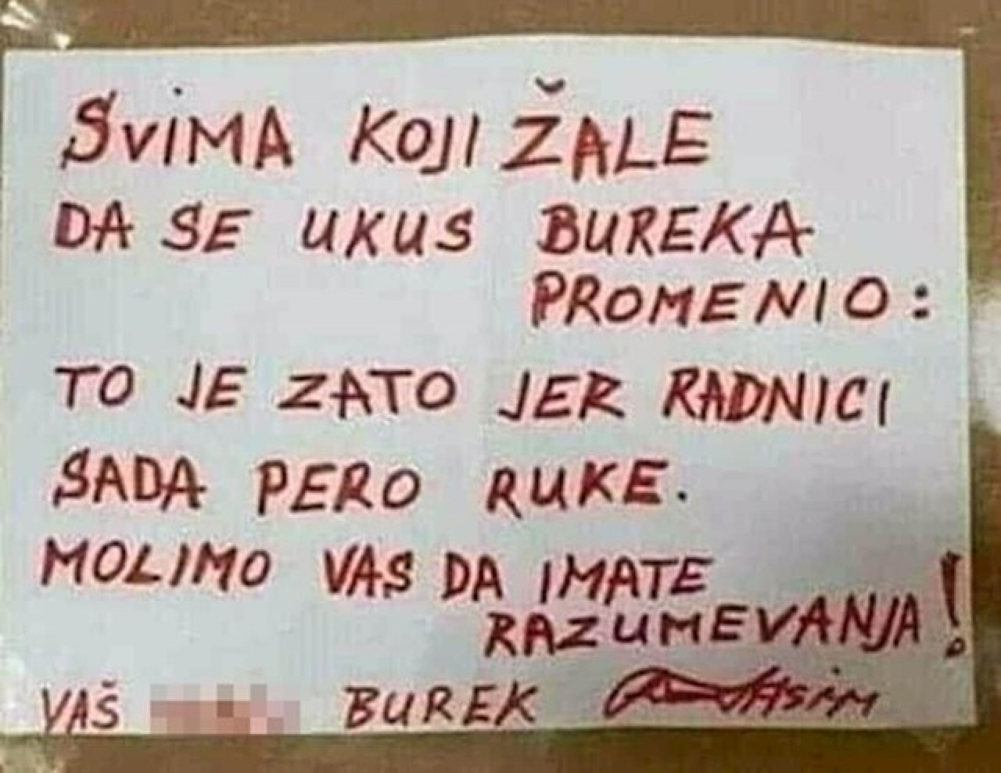 KAKAV JE OVO BUREK Kad čujete vlasnika pekare neće vam pasti na pamet da ga jedete