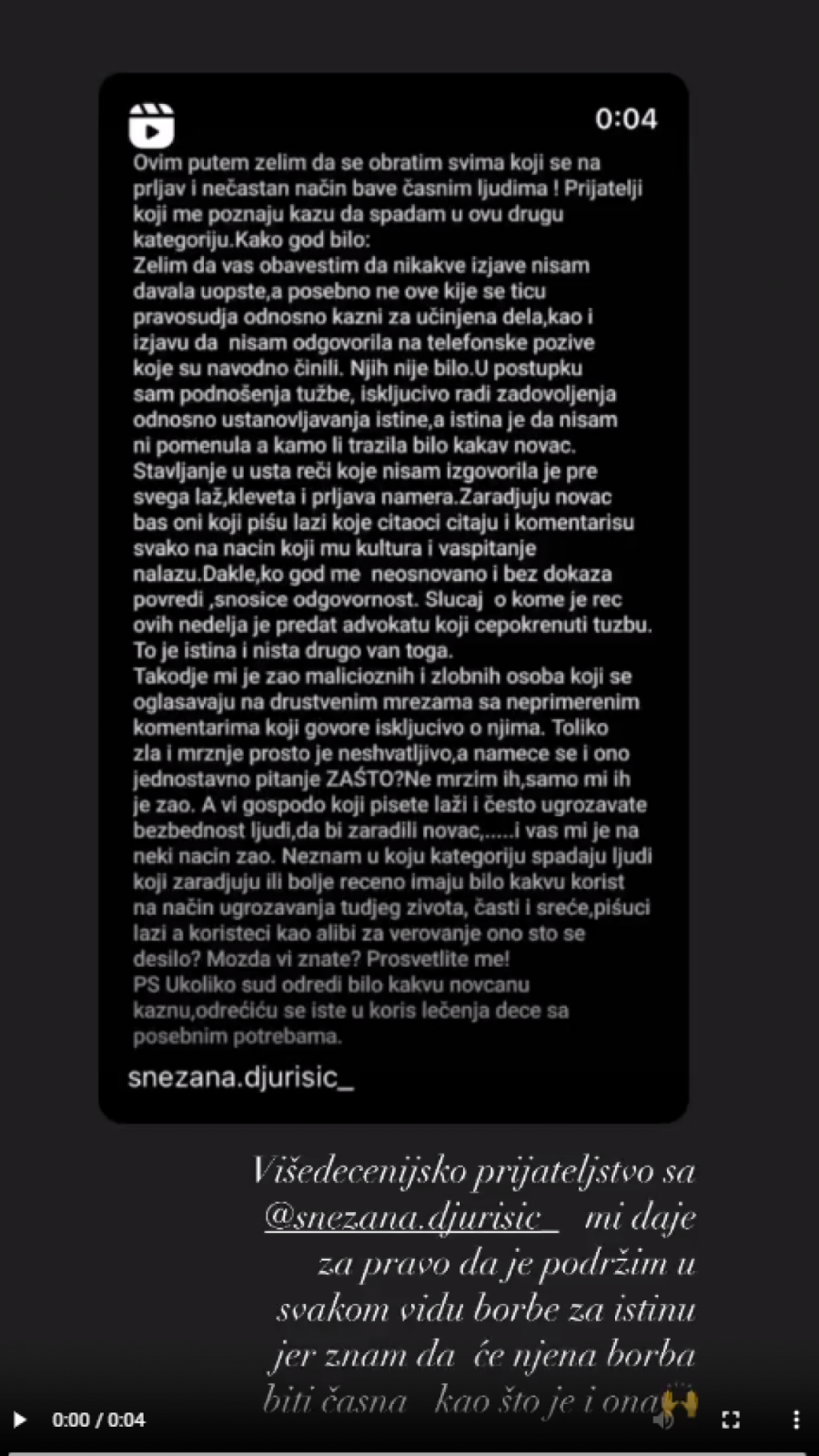 ESTRADA SE UJEDINILA Kolege podržale Snežanu Đurišić, smatraju da prolazi kroz golgotu koju ne zaslužuje (FOTO)