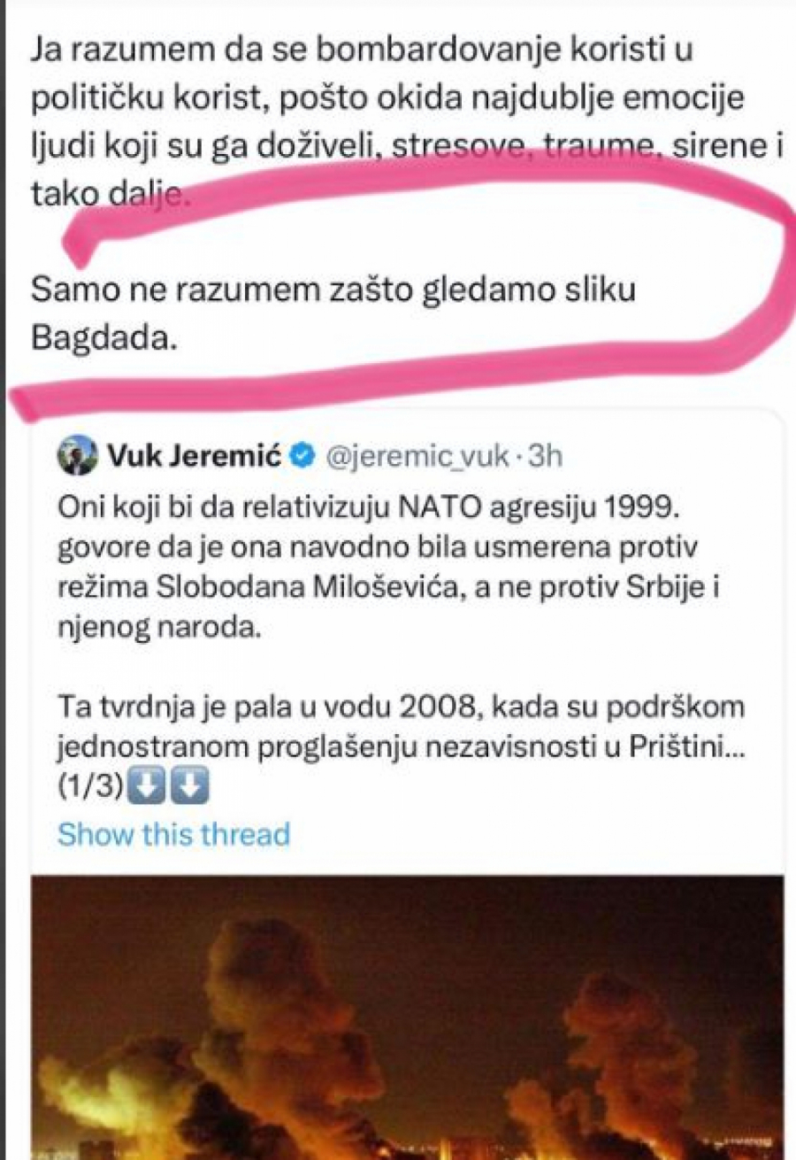NE ZNA NI KAKO SRBIJA IZGLEDA! Skandal! Jeremić objavio slike Bagdada, tvrdi da je Beograd! (FOTO)