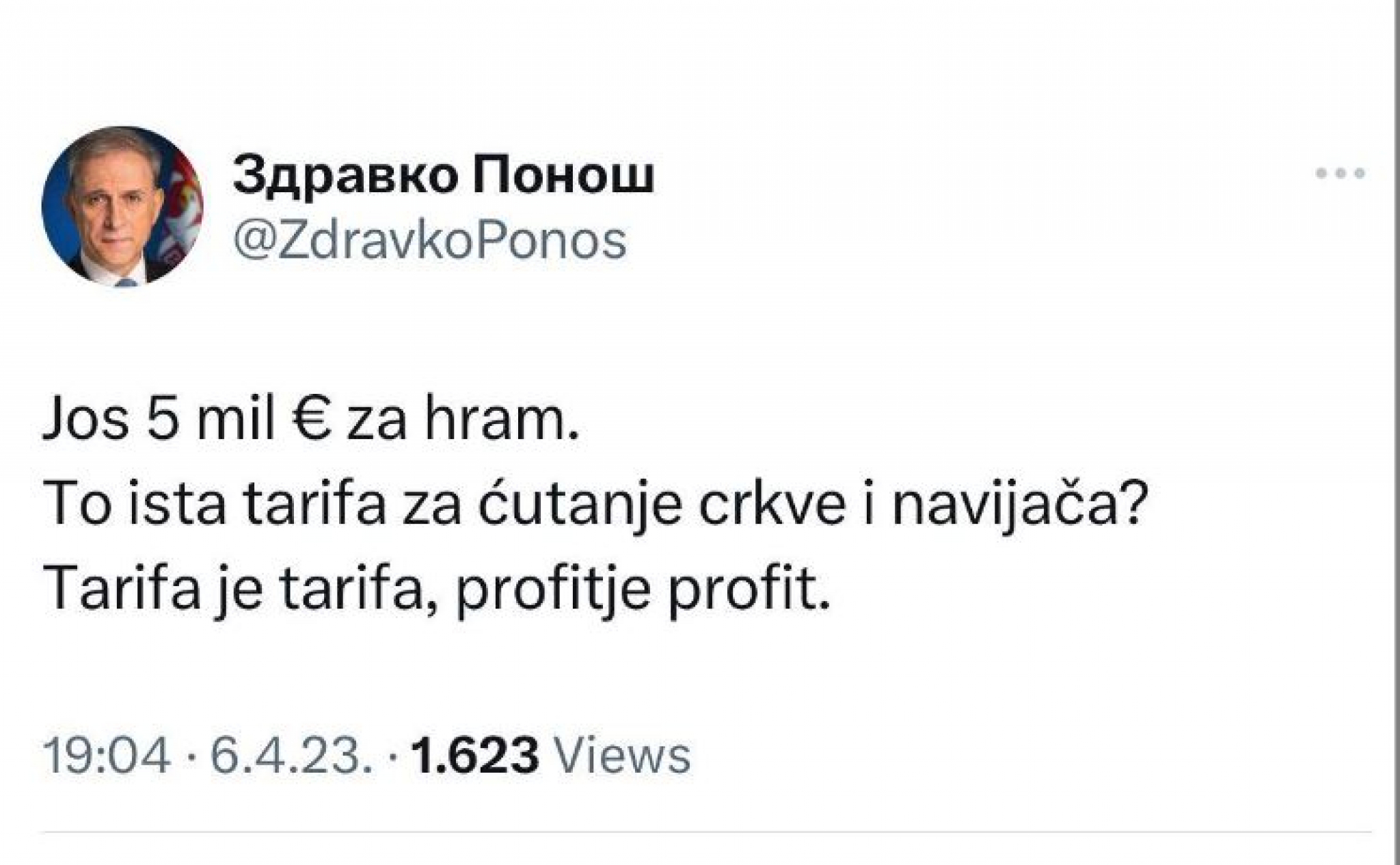 PONOŠ BI NAJRADIJE SRUŠIO HRAM SVETOG SAVE! Pobesneo što država izdvaja novac, brutalno izvređao SPC!