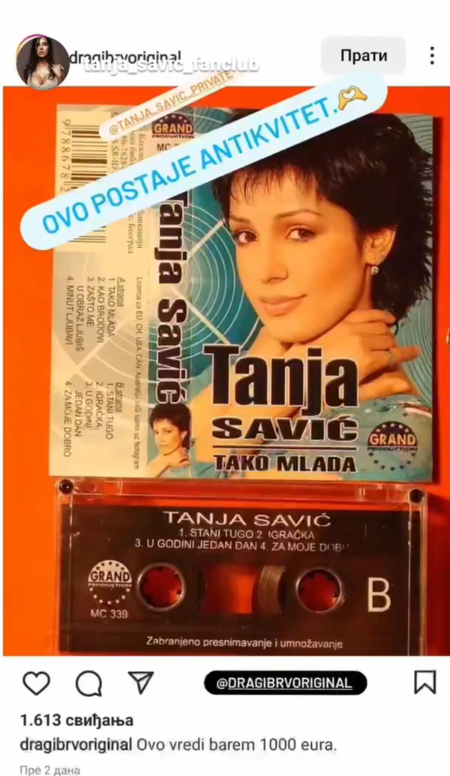 ZAR JE PROŠLO TOLIKO VREMENA Tanja iznenadila sve, fanovi u šoku: Ovo vredi bar 1.000 evra evra! (FOTO)