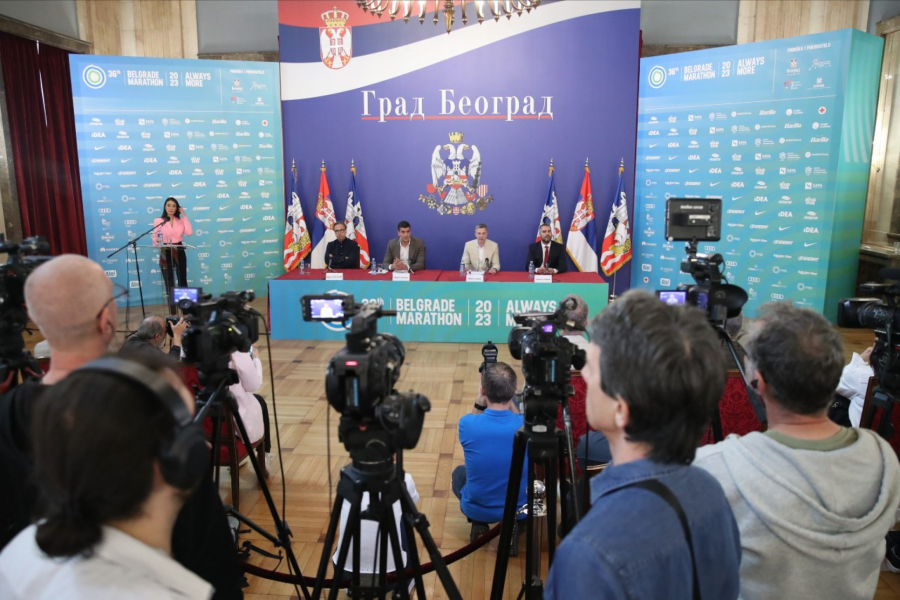 BEOGRADSKI MARATON SPRMAN ZA SPEKTAKL U NEDELJU Održana konferencija za medije u susret 36. Beogradskom maratonu