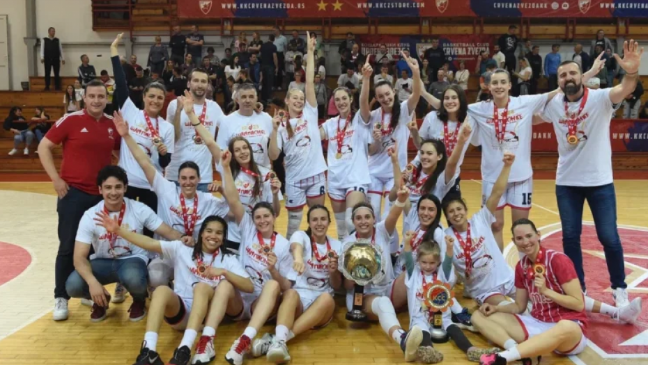 JOŠ JEDAN TROFEJ ZA CRVENO-BELE Košarkašice Zvezde osvojile šestu uzastopnu titulu