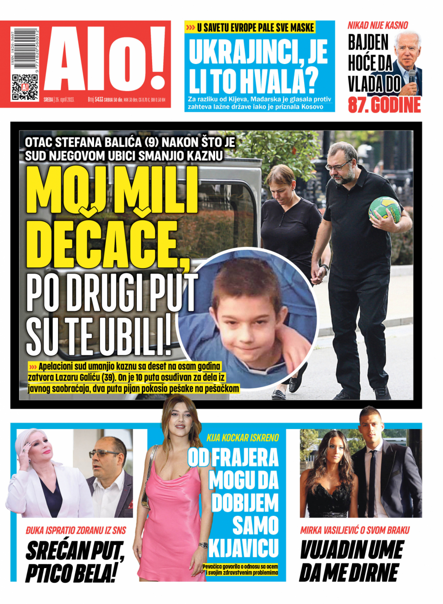 MOJ MILI DEČAČE, PO DRUGI PUT SU TE UBILI! Otac Stefana Balića (9) nakon što je sud njegovom ubici smanjio kaznu