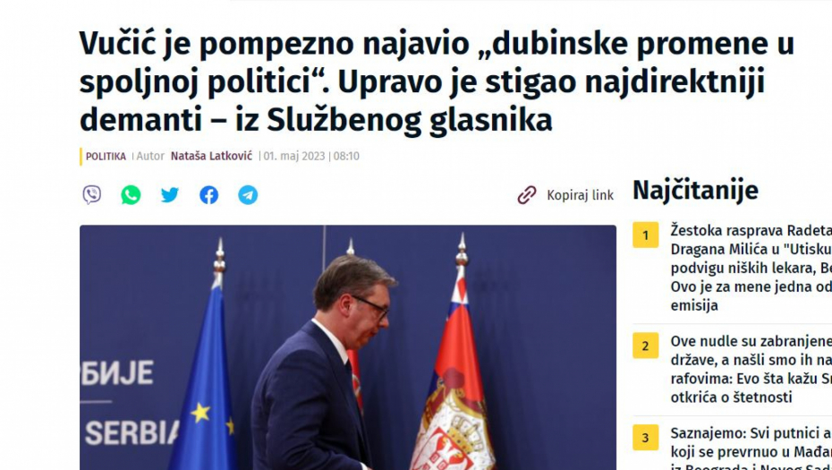 NOVA LAŽ TAJKUNSKOG MEDIJA Nova S ponovo spinuje izjave predsednika Vučića