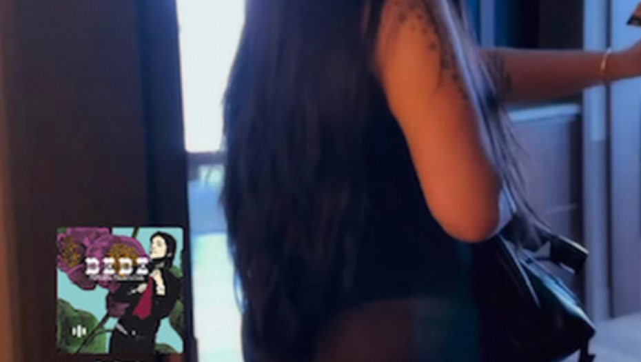 Seka Aleksić u providnoj haljini