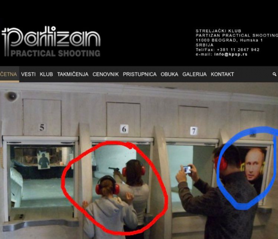 BIZARNO I JEZIVO Streljački klub Partizan reklamira pucanje uz maloletnike i Putina (FOTO)