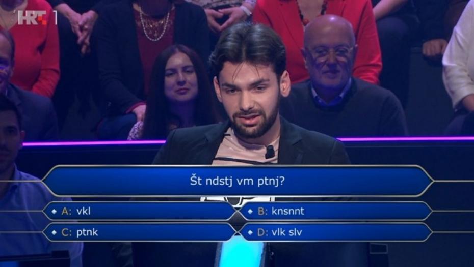 TAKMIČAR HRVATSKOG MILIONERA ISPAO U PRVOM KRUGU Nije osvojio ništa zbog trik pitanja, da li vi znate odgovor? (ANKETA)