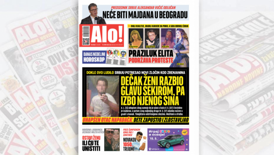 DEČAK ŽENI RAZBIO GLAVU SEKIROM, PA IZBO NJENOG SINA Dokle ovo ludilo! Srbiju potresao novi zločin u selu Radojevo kod Zrenjanina