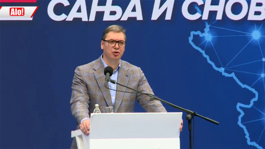 NARODNI MITING U PANČEVU Vučić: Nema povlačenja, nema predaje (FOTO/VIDEO)