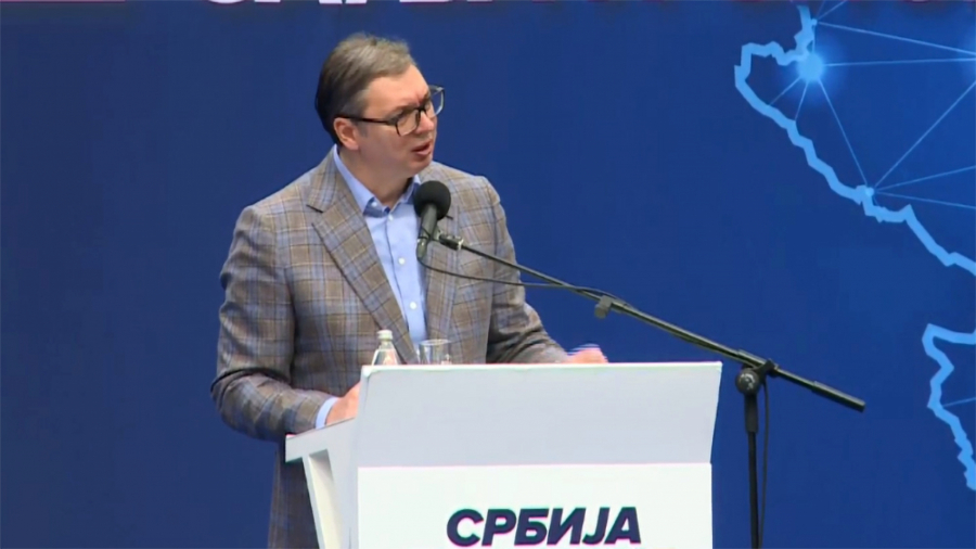 NARODNI MITING U PANČEVU Vučić: Nema povlačenja, nema predaje (FOTO/VIDEO)