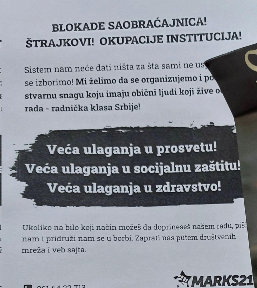 POZIVAJU NA OKUPACIJU, BLOKADU I ŠTRAJKOVE Evo šta se deli na lažnom protestu protiv nasilja (FOTO)