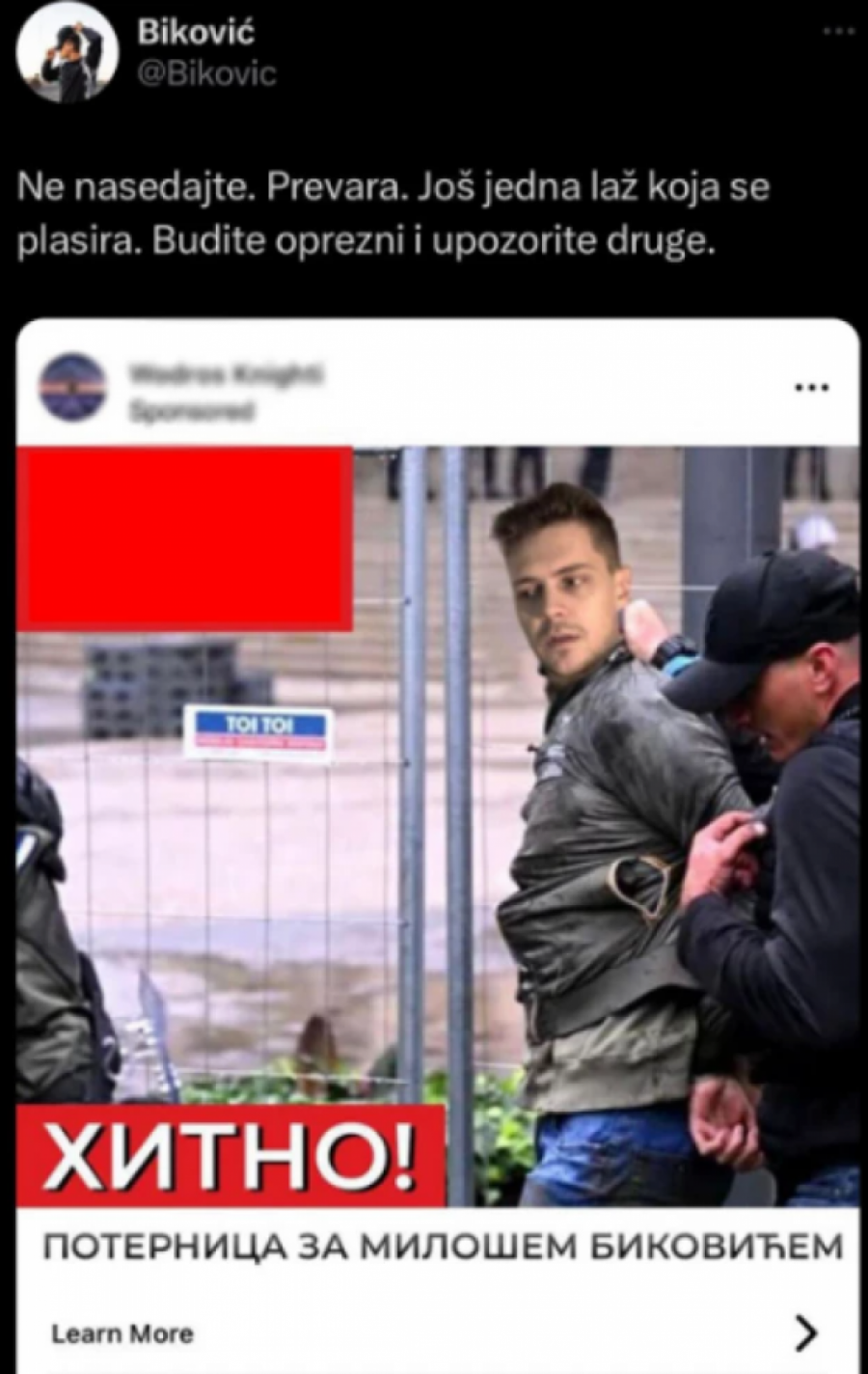 MILOŠ BIKOVIĆ VAN SEBE Ne može da veruje šta mu se desilo, hitno se oglasio i sve objavio javno, užasna prevara je u pitanju!