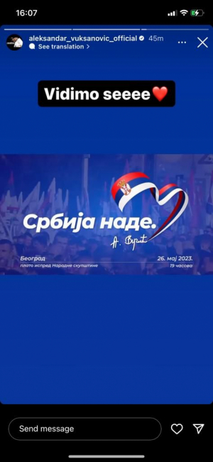 ACA LUKAS NA DRUŠTVENIM MREŽAMA Dolazi na skup “Srbija nade”