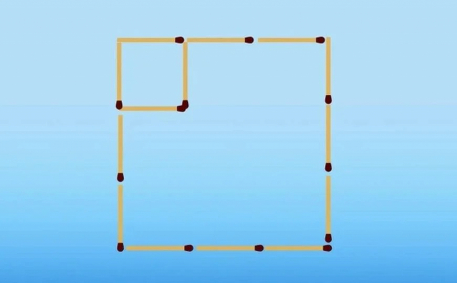 TEST INTELIGENCIJE Možete pomeriti samo dve šibice da biste dobili dva kvadrata
