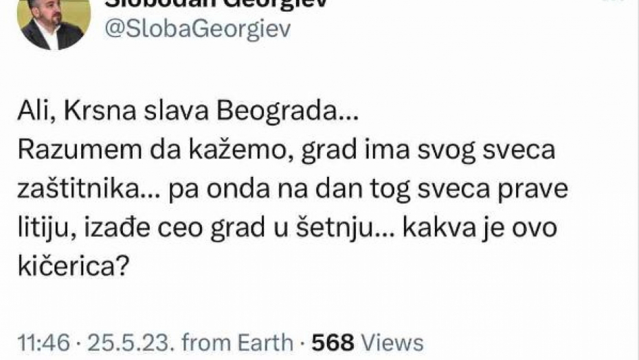 SKANDAL! Opozicioni urednik udario na slavu Beograda i našu crkvu!