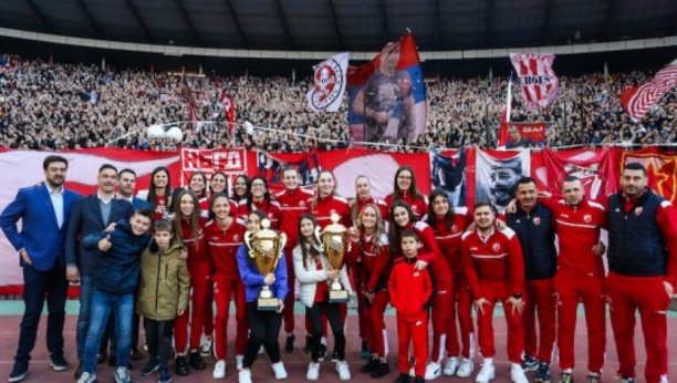 FEŠTA NA "MARAKANI" Šampioni iz Sportskog društva Crvena zvezda gosti na proslavi titule fudbalera