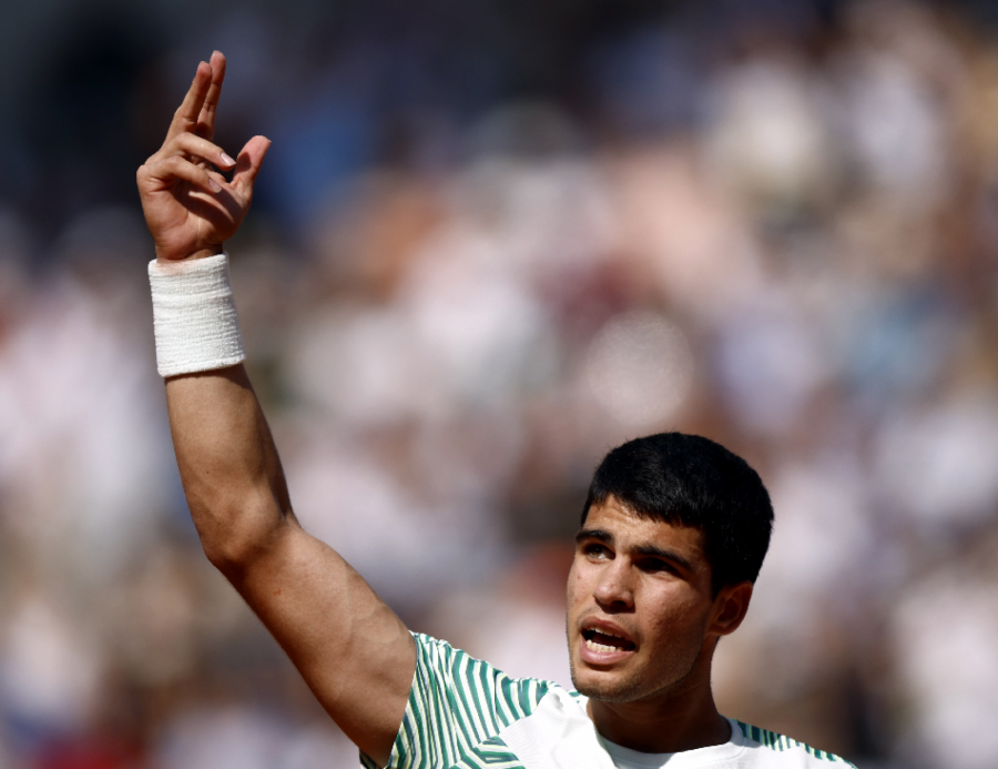 Karlos Alkaraz slavi