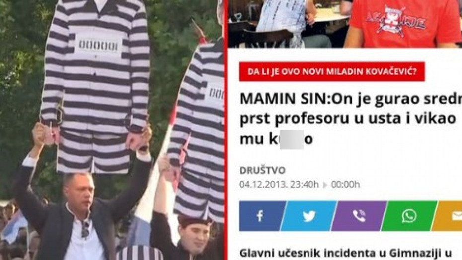 Petar Đurić na protestu