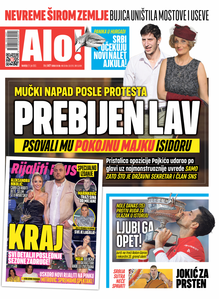 Alo naslovna strana 11. jun