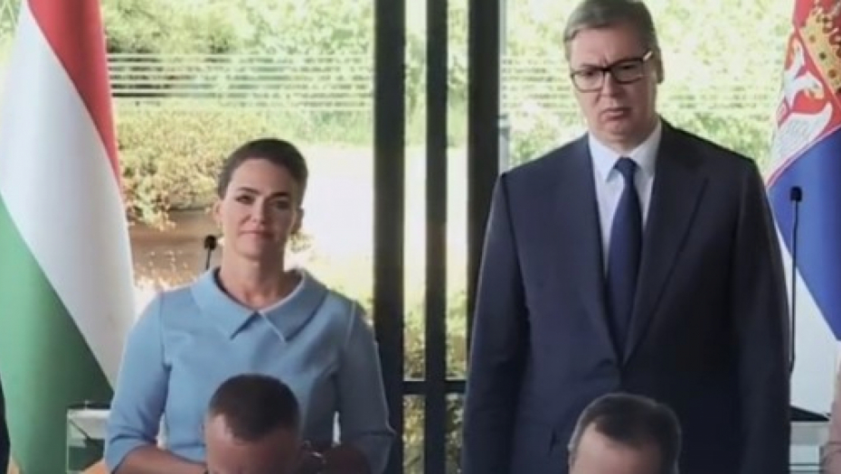 Aleksandar Vučić i Katalin Novak na potpisivanju