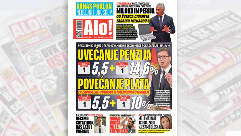 Alo! naslovna strana