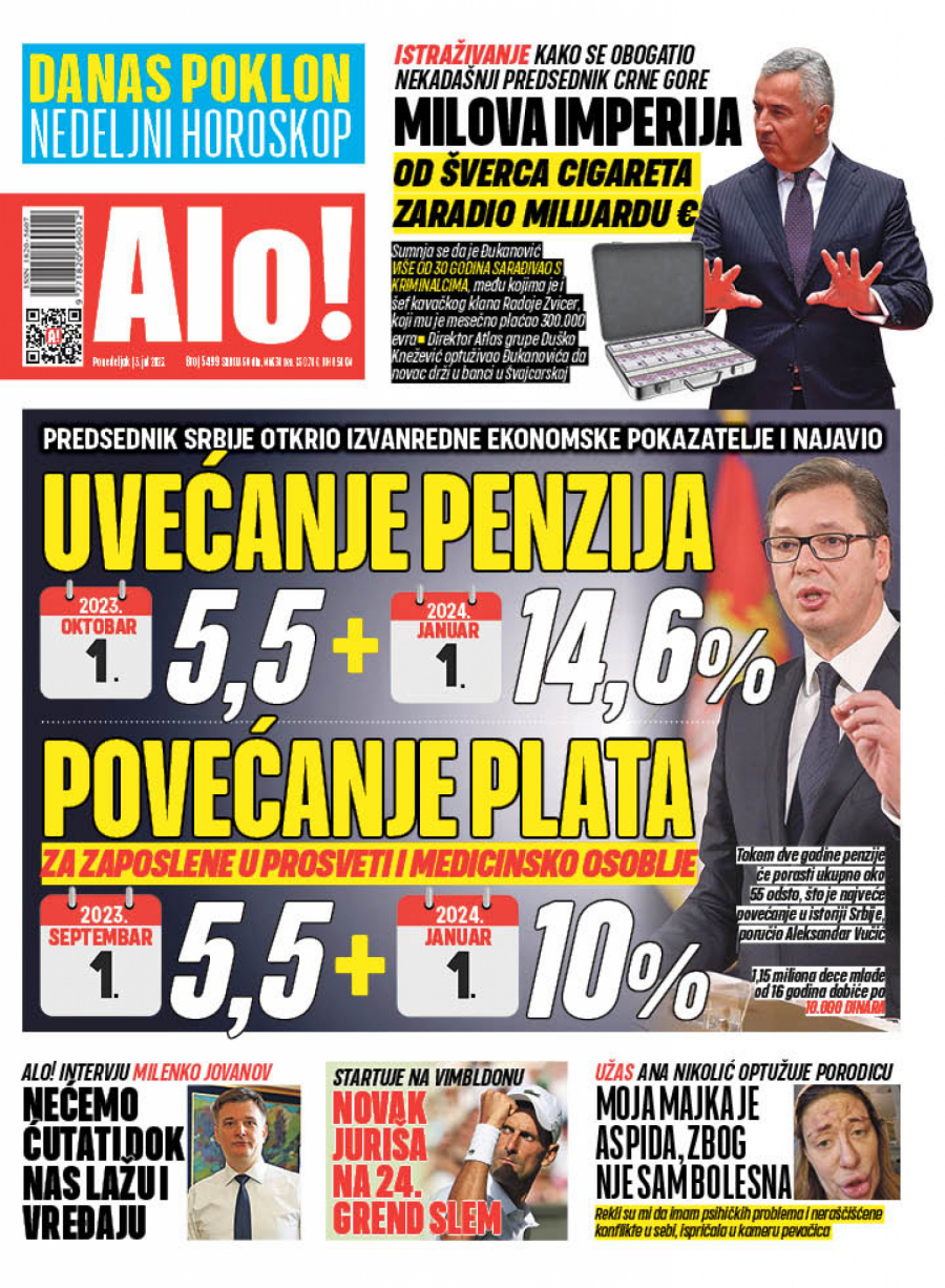 Alo! naslovna strana