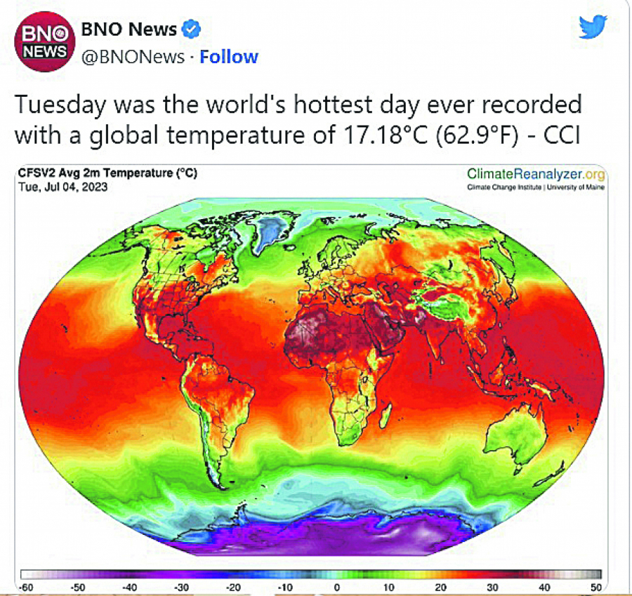 Vreli talas zahvatio planetu