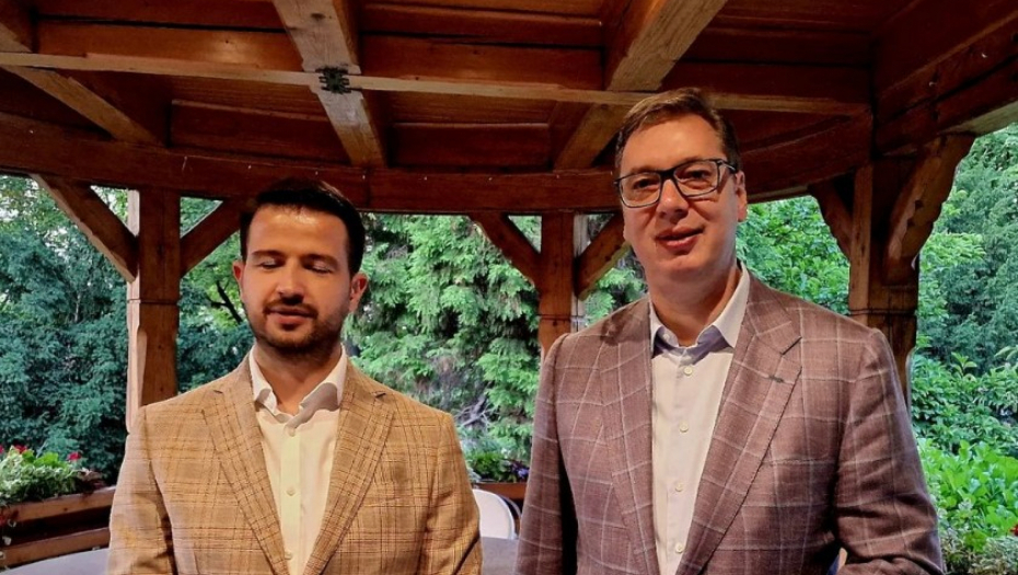 Aleksandar Vučić i Jakov Milatović