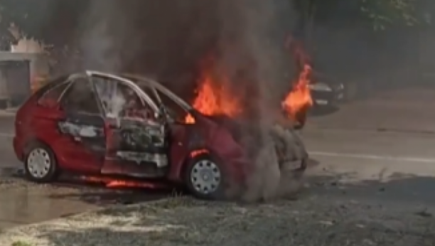 izgoreo auto zemun