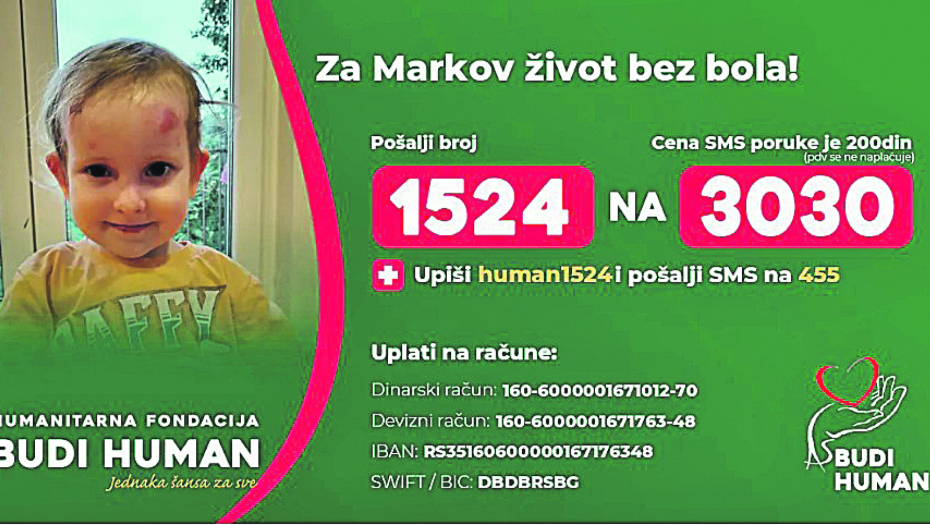 Pomoć dečaku leptiru Marku Radivojši