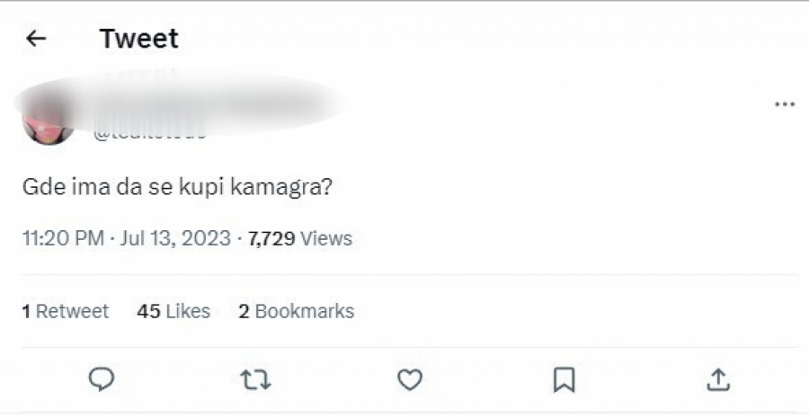 ćovek traži kamagru