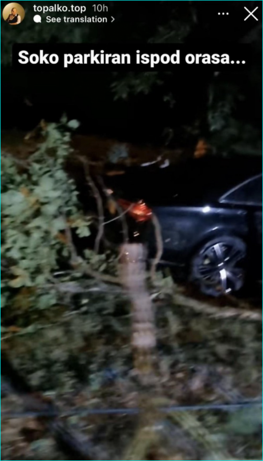 Topalko imao nesreću usred oluje