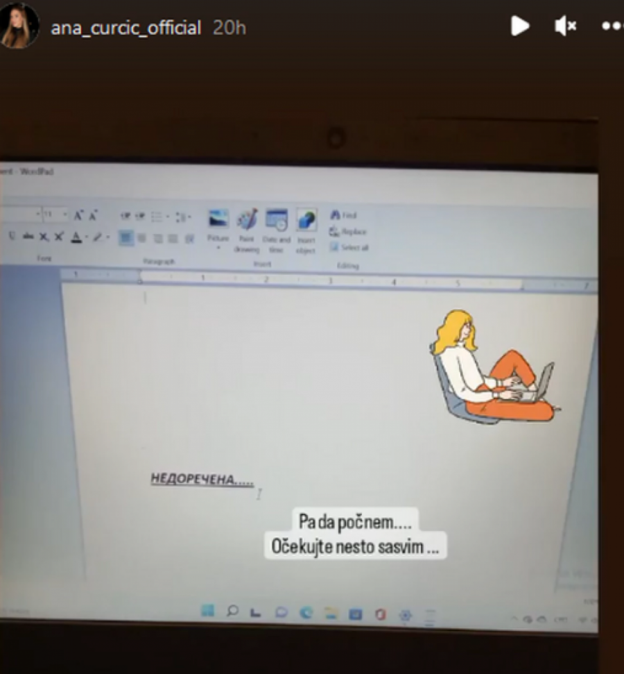 Ana Ćurčić piše knjigu