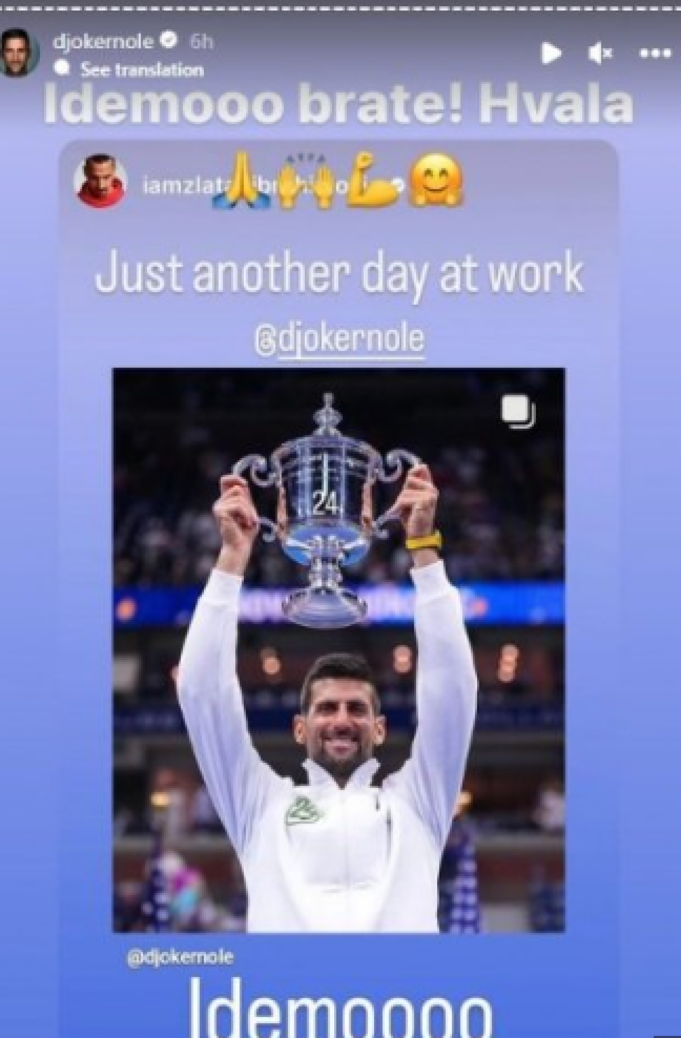 Ibra čestitao Đokoviću