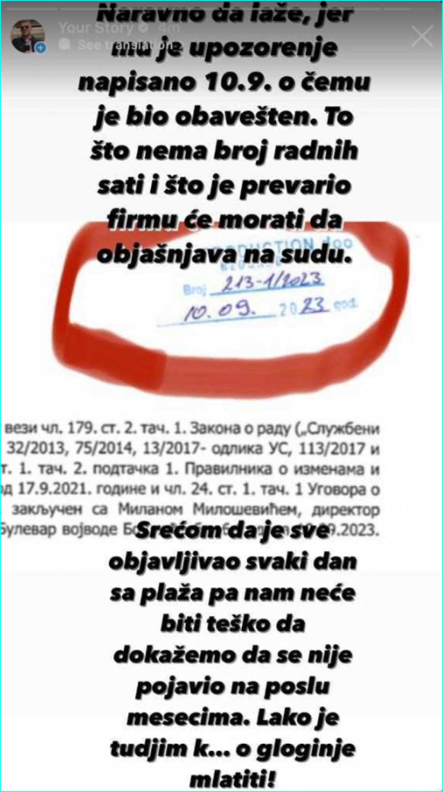 Saša Mirković o Milanu Miloševiću