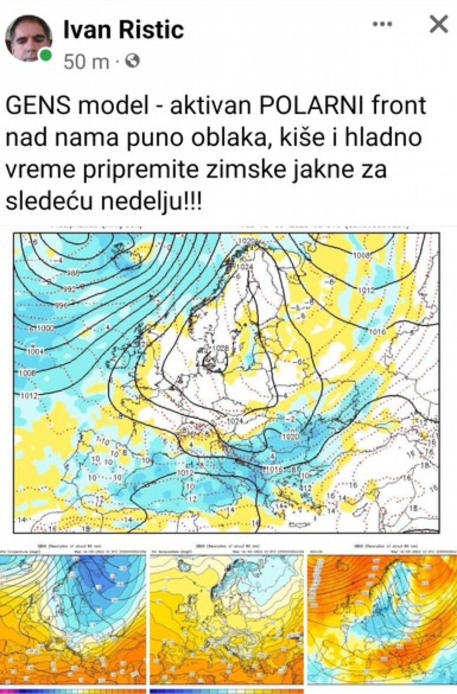 Vremenska prognoza za oktobar