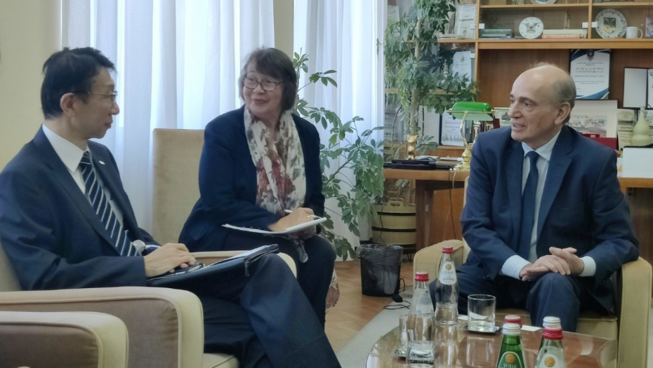 Milan Krkobabić sa ambasadorom Japana