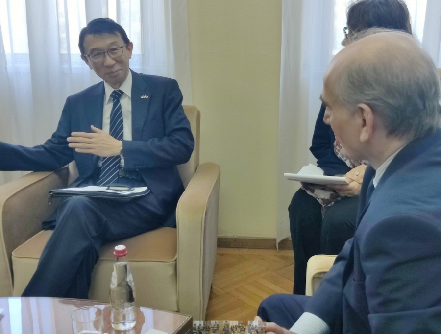 Milan Krkobabić sa ambasadorom Japana
