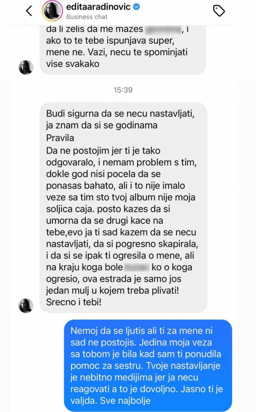 Edita i Karleuša privatna prepiska