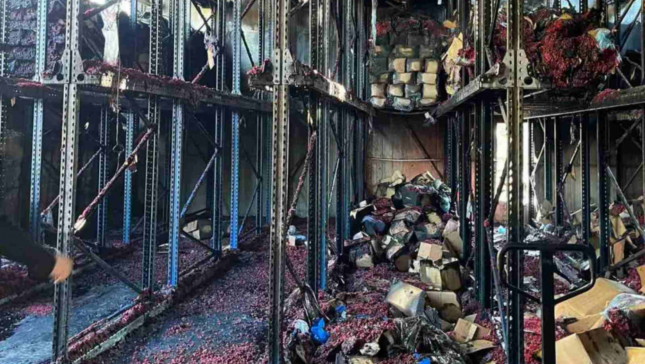 požar u hladnjači malina