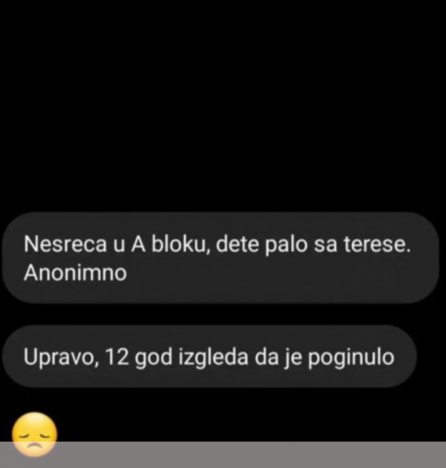 Dete palo sa terase