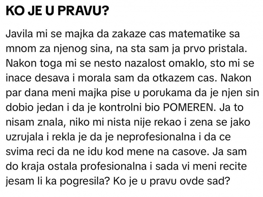Majka optužila nastavnicu za lošu ocenu njenog deteta